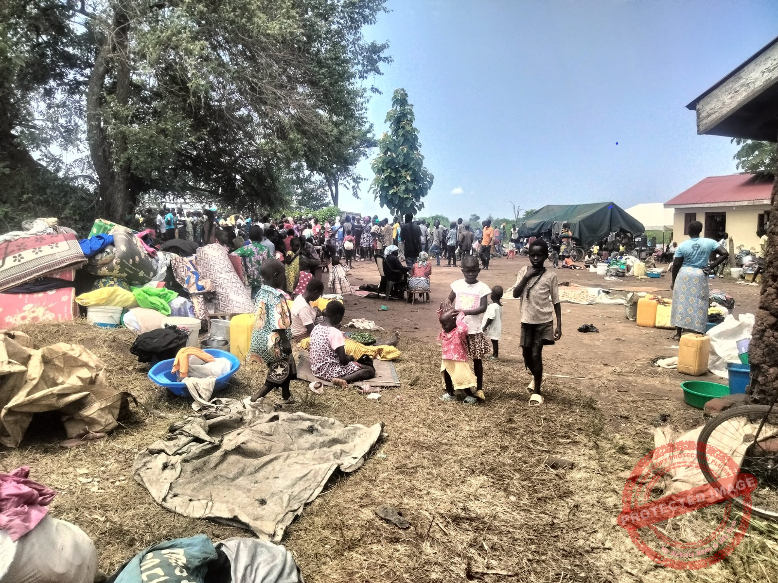 Returnees camping in schools in Morobo County after fleeing Uganda after raids by UPDF [Photo: courtesy]